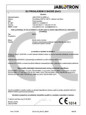 EU prohlášení o shodě